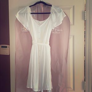 White lined sundress